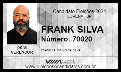 Candidato FRANK SILVA 2024 - LORENA - Eleições