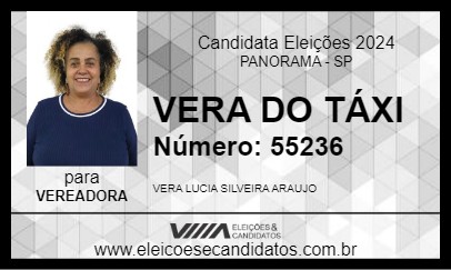 Candidato VERA DO TÁXI 2024 - PANORAMA - Eleições