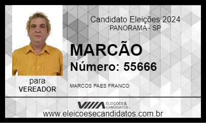 Candidato MARCÃO  2024 - PANORAMA - Eleições