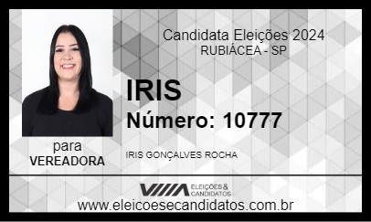 Candidato IRIS 2024 - RUBIÁCEA - Eleições