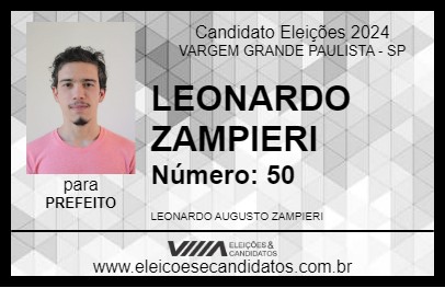 Candidato LEONARDO ZAMPIERI 2024 - VARGEM GRANDE PAULISTA - Eleições