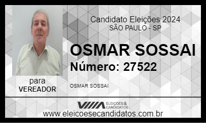 Candidato OSMAR SOSSAI 2024 - SÃO PAULO - Eleições