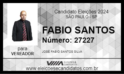 Candidato FABIO SANTOS 2024 - SÃO PAULO - Eleições