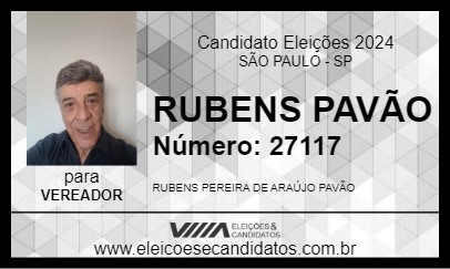 Candidato RUBENS PAVÃO 2024 - SÃO PAULO - Eleições