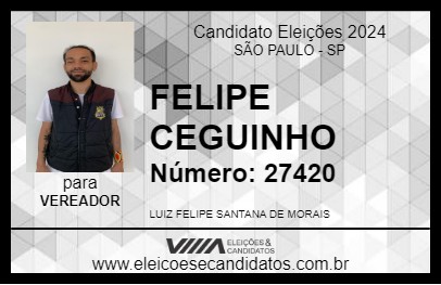 Candidato FELIPE CEGUINHO 2024 - SÃO PAULO - Eleições