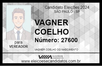 Candidato VAGNER COELHO 2024 - SÃO PAULO - Eleições