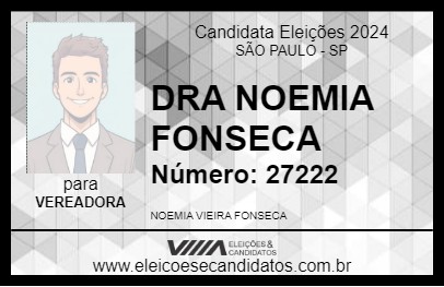 Candidato DRA NOEMIA FONSECA 2024 - SÃO PAULO - Eleições