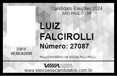 Candidato LUIZ FALCIROLLI 2024 - SÃO PAULO - Eleições