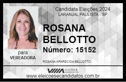 Candidato ROSANA BELLOTTO 2024 - LARANJAL PAULISTA - Eleições