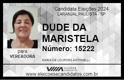 Candidato DUDE DA MARISTELA 2024 - LARANJAL PAULISTA - Eleições