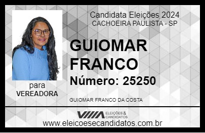 Candidato GUIOMAR FRANCO 2024 - CACHOEIRA PAULISTA - Eleições