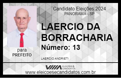 Candidato LAERCIO DA BORRACHARIA 2024 - PANORAMA - Eleições