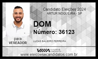 Candidato DOM 2024 - ARTUR NOGUEIRA - Eleições