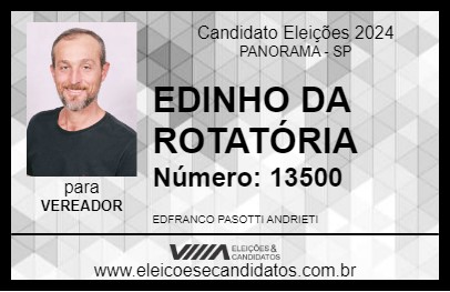 Candidato EDINHO DA ROTATÓRIA 2024 - PANORAMA - Eleições