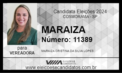 Candidato MARAIZA 2024 - COSMORAMA - Eleições