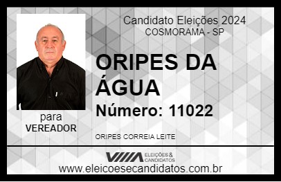 Candidato ORIPES DA ÁGUA 2024 - COSMORAMA - Eleições