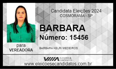 Candidato BARBARA 2024 - COSMORAMA - Eleições