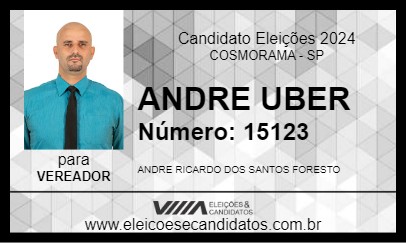 Candidato ANDRE UBER 2024 - COSMORAMA - Eleições