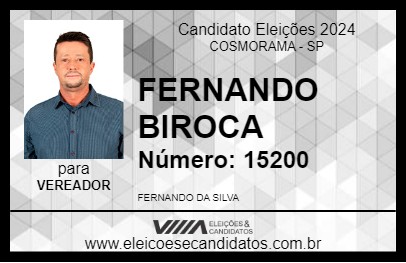 Candidato FERNANDO BIROCA 2024 - COSMORAMA - Eleições