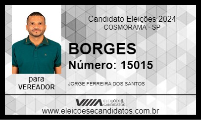 Candidato BORGES 2024 - COSMORAMA - Eleições