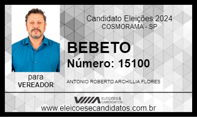 Candidato BEBETO 2024 - COSMORAMA - Eleições