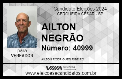 Candidato AILTON NEGRÃO 2024 - CERQUEIRA CÉSAR - Eleições