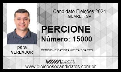 Candidato PERCIONE 2024 - GUAREÍ - Eleições