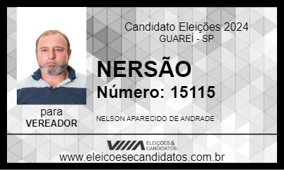 Candidato NERSÃO 2024 - GUAREÍ - Eleições