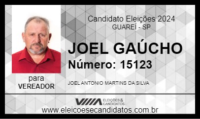 Candidato JOEL GAÚCHO 2024 - GUAREÍ - Eleições