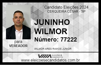 Candidato JUNINHO WILMOR 2024 - CERQUEIRA CÉSAR - Eleições