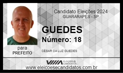 Candidato GUEDES 2024 - GUARARAPES - Eleições