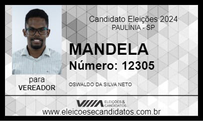 Candidato MANDELA 2024 - PAULÍNIA - Eleições