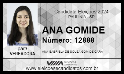 Candidato ANA GOMIDE 2024 - PAULÍNIA - Eleições