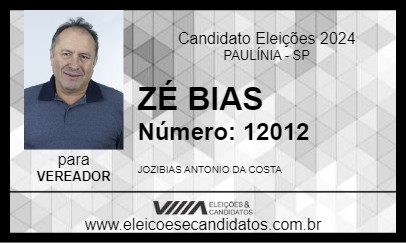 Candidato ZÉ BIAS 2024 - PAULÍNIA - Eleições