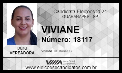 Candidato VIVIANE 2024 - GUARARAPES - Eleições