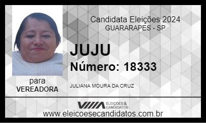 Candidato JUJU 2024 - GUARARAPES - Eleições