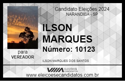 Candidato ILSON MARQUES 2024 - NARANDIBA - Eleições