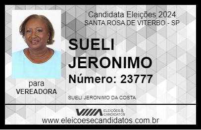 Candidato SUELI JERONIMO 2024 - SANTA ROSA DE VITERBO - Eleições