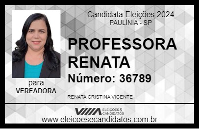 Candidato PROFESSORA RENATA 2024 - PAULÍNIA - Eleições