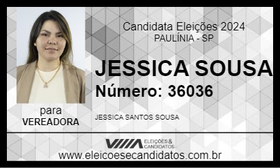 Candidato JESSICA SOUSA 2024 - PAULÍNIA - Eleições