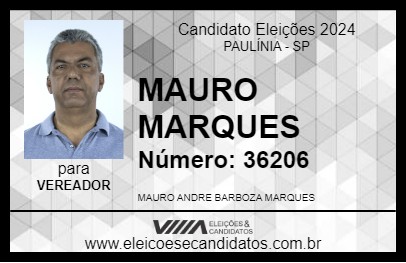 Candidato MAURO MARQUES 2024 - PAULÍNIA - Eleições