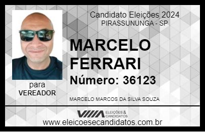 Candidato MARCELO FERRARI 2024 - PIRASSUNUNGA - Eleições