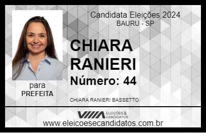 Candidato CHIARA RANIERI 2024 - BAURU - Eleições