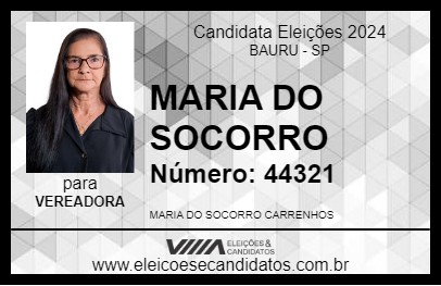 Candidato MARIA DO SOCORRO 2024 - BAURU - Eleições