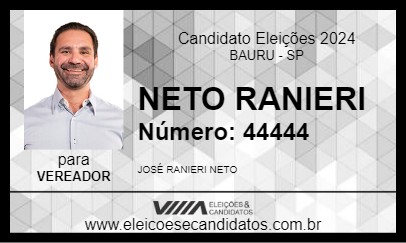 Candidato NETO RANIERI 2024 - BAURU - Eleições