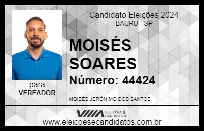 Candidato MOISÉS SOARES 2024 - BAURU - Eleições