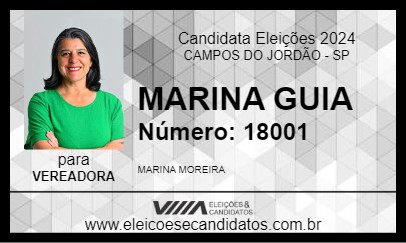 Candidato MARINA GUIA 2024 - CAMPOS DO JORDÃO - Eleições