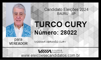 Candidato TURCO CURY 2024 - BAURU - Eleições