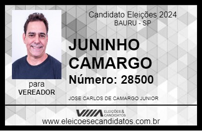 Candidato JUNINHO CAMARGO 2024 - BAURU - Eleições