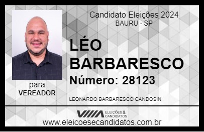 Candidato LÉO BARBARESCO 2024 - BAURU - Eleições